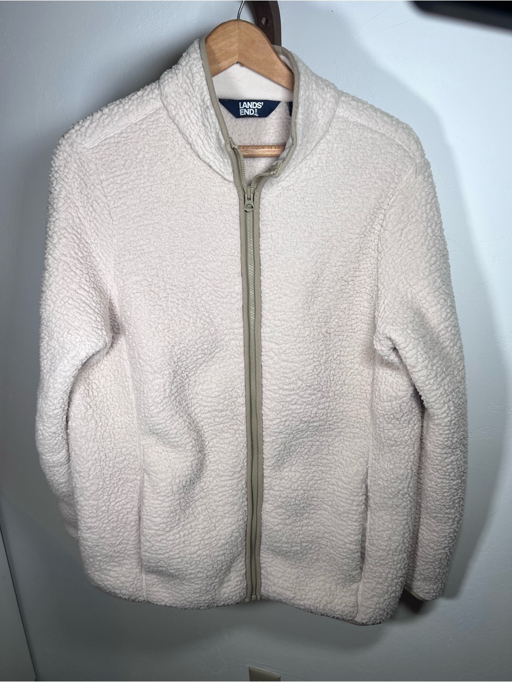 Lands' End Women's Cozy Sherpa Full Zip Fleece Jacket - Sz. Large